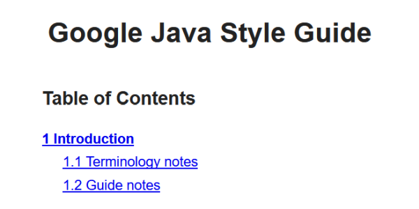 Google Java Style Guide